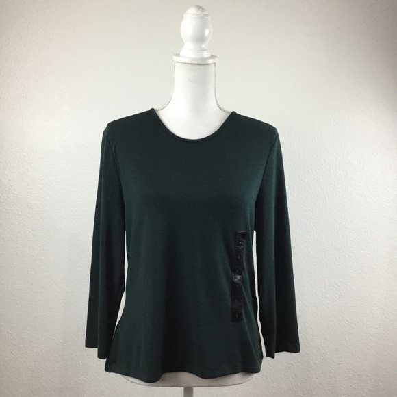 𝅺BANANA Republic Pullover Green 3/4 Sleeve Top - Picture 1 of 5